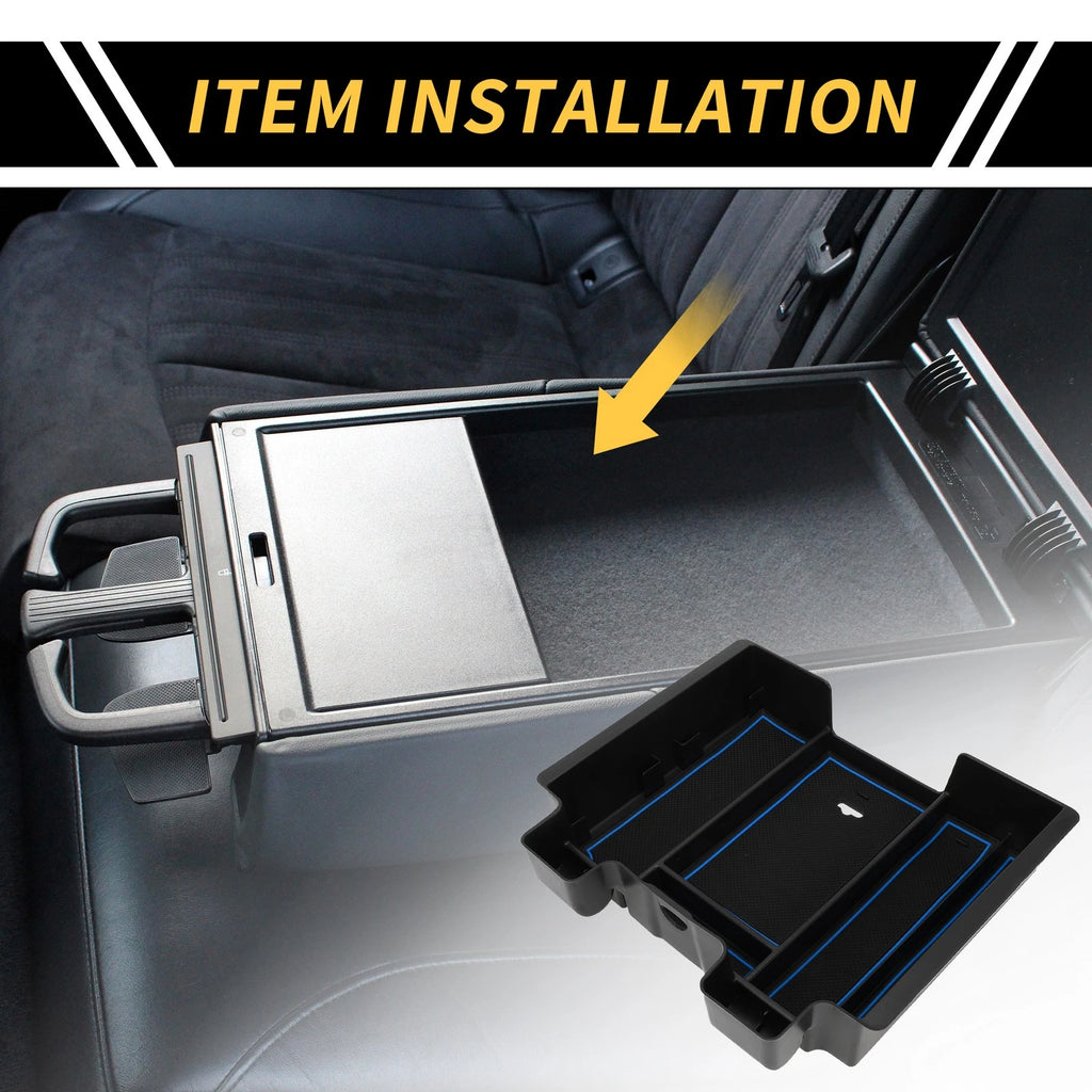 Center Console Organizer Tray for Chevy Silverado (2020–2023) Black Blue
