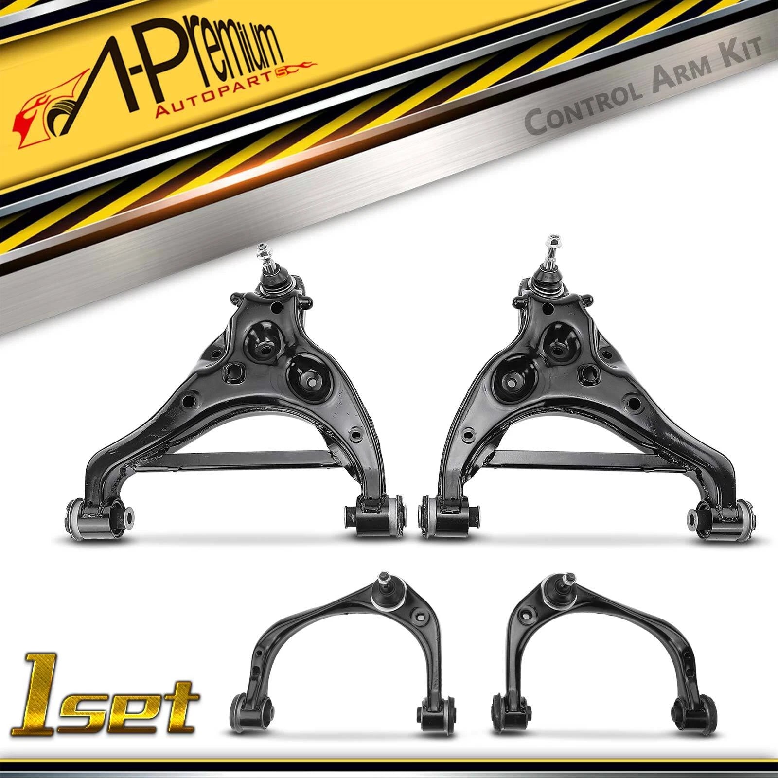 Set of 4 Front Lower & Upper Control Arm Ball Joints for Ford F-150 (2015–2020)