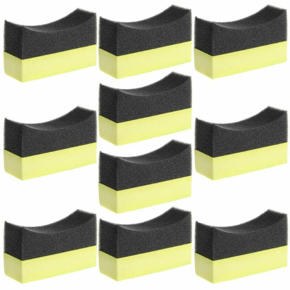 10x Tyre Tire Dressing Applicator Curved Foam Sponge Pad for Car