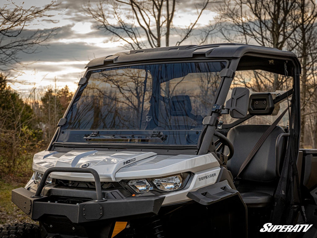 Scratch Resistant Flip Vent Windshield for Can-Am Defender (2016–2023)