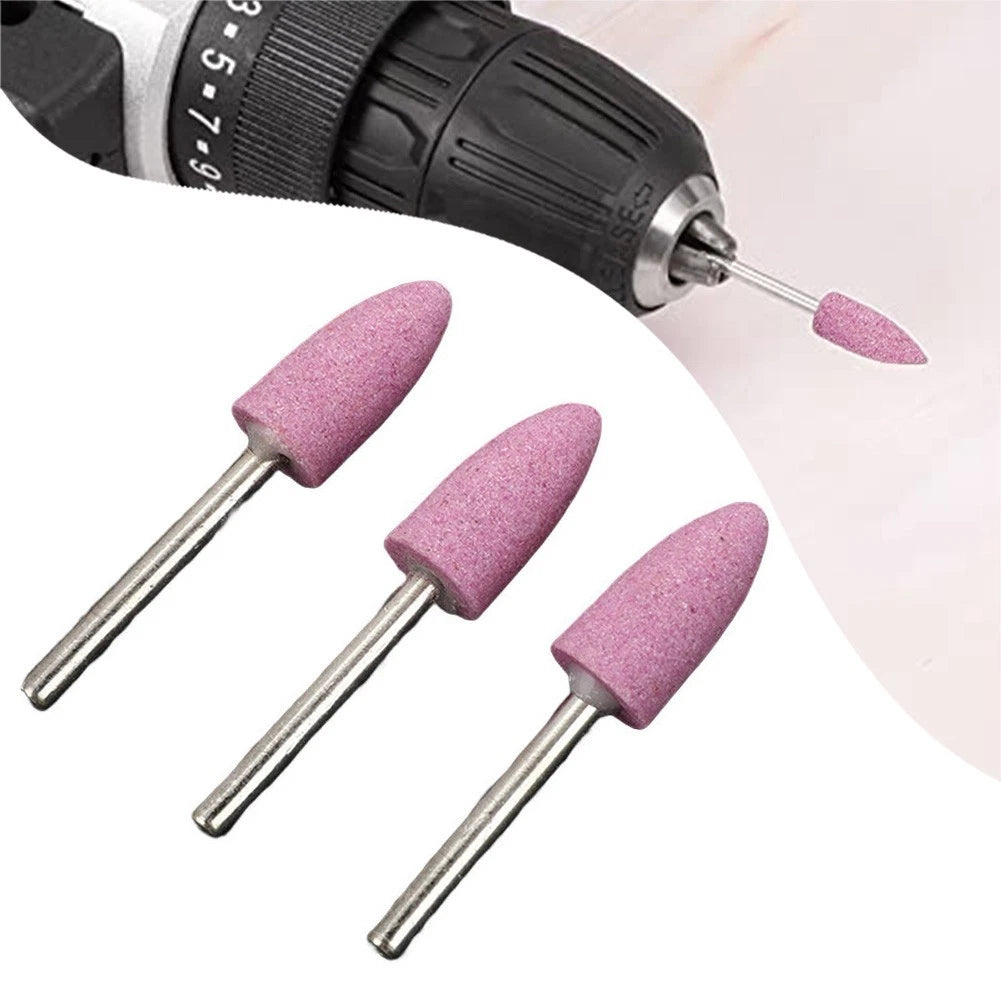 3pcs Rotary Mounted Abrasive Stones for Jewelry Nail Polishing