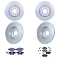 Hella Front Rear Rotors Disc Brake Pad Kit for Audi TT (1999–2006)
