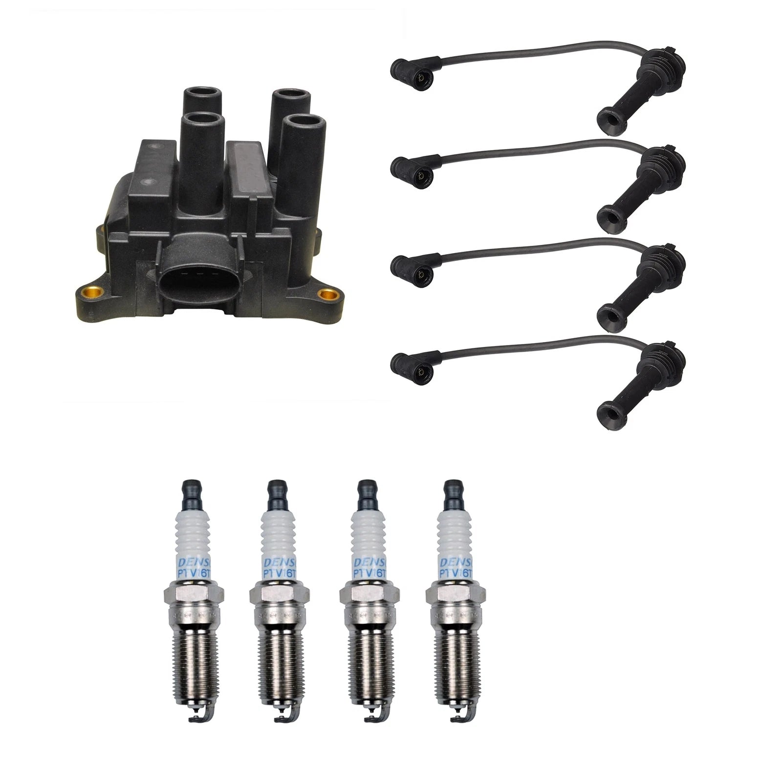 Set of 4 Denso Ignition Coil Wire for Ford Mazda Mercury