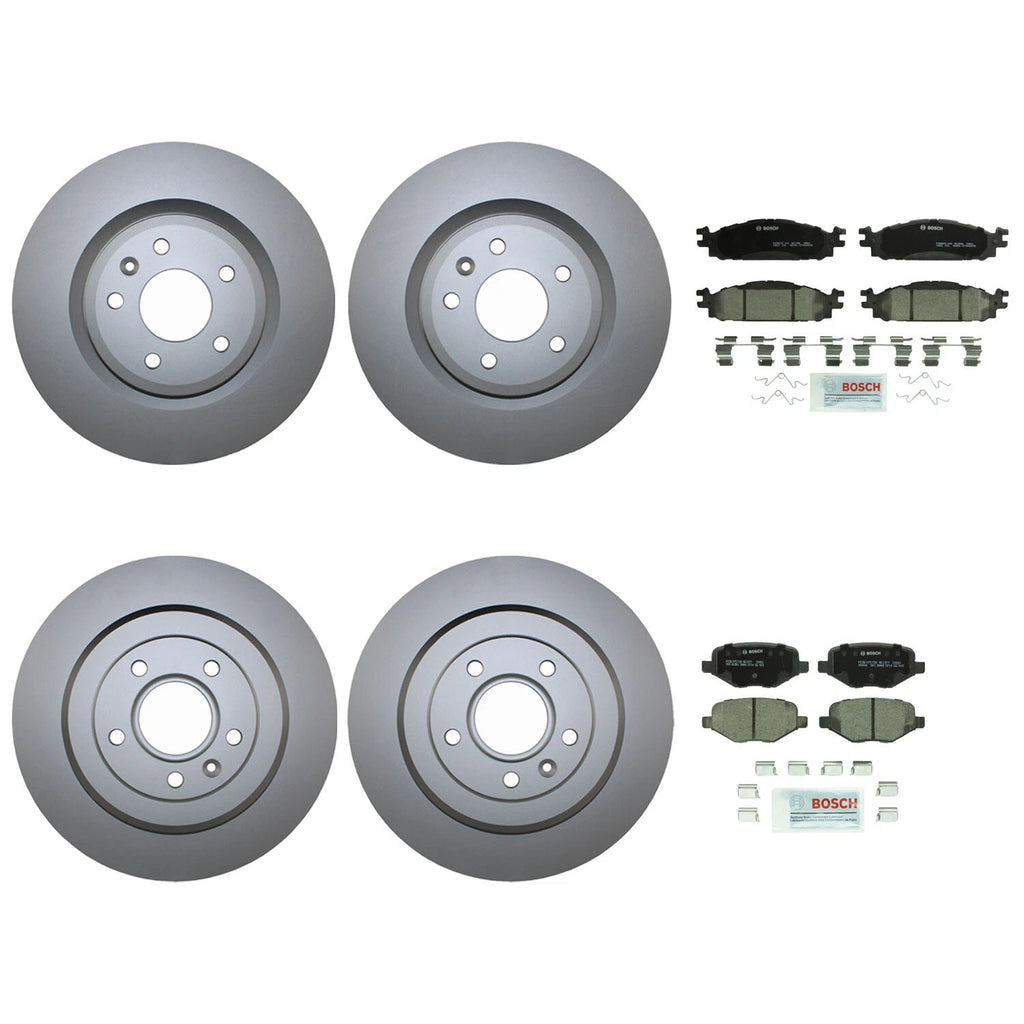 Front & Rear Brake Kit Disc Rotors & Ceramic Pads for Ford Lincoln