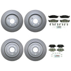 Front & Rear Brake Kit Disc Rotors & Ceramic Pads for Ford Lincoln
