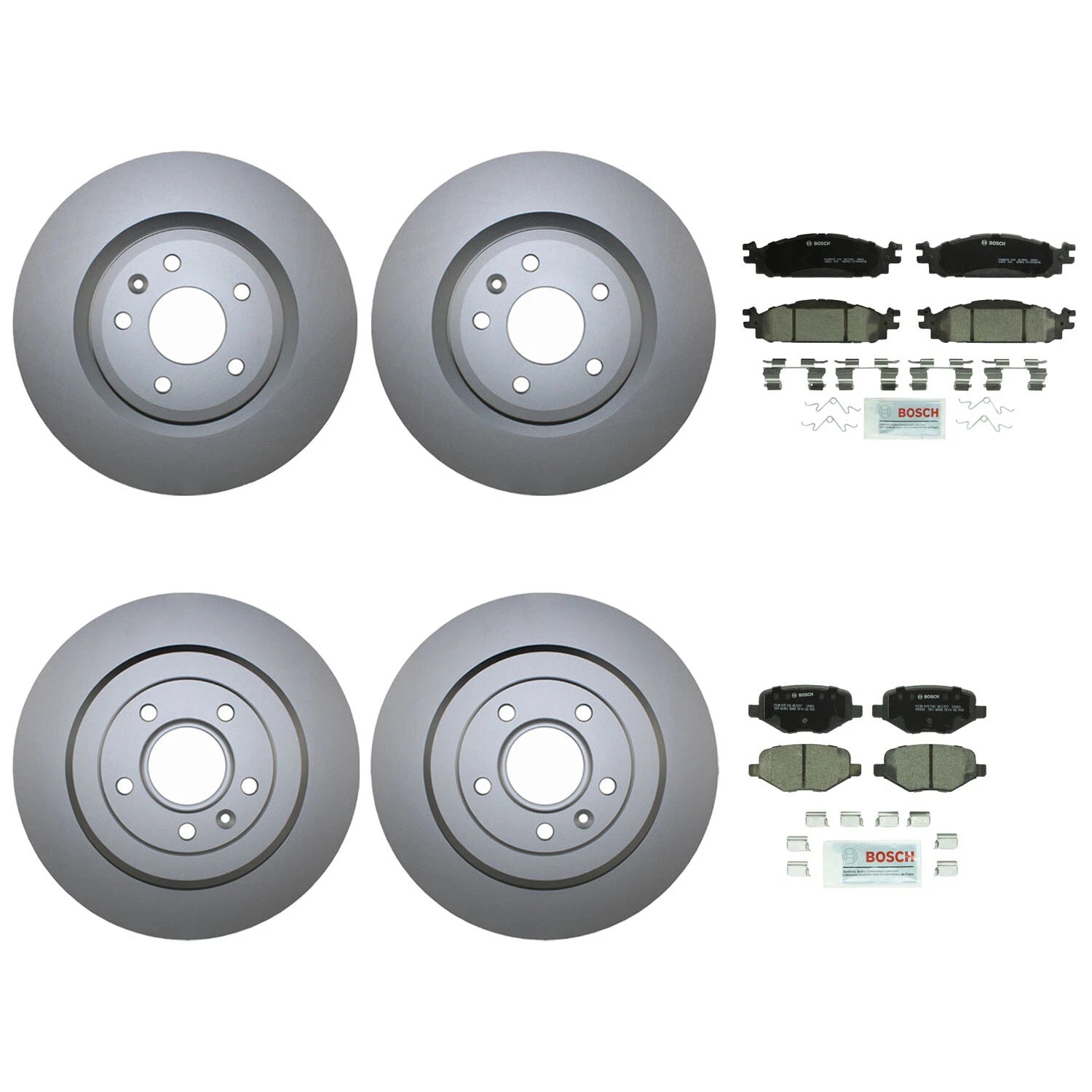 Front & Rear Brake Kit Disc Rotors & Ceramic Pads for Ford Lincoln