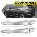 2Pcs Front+Rear Left Exterior Door Handle Set for Hyundai Tucson (2016–2017)