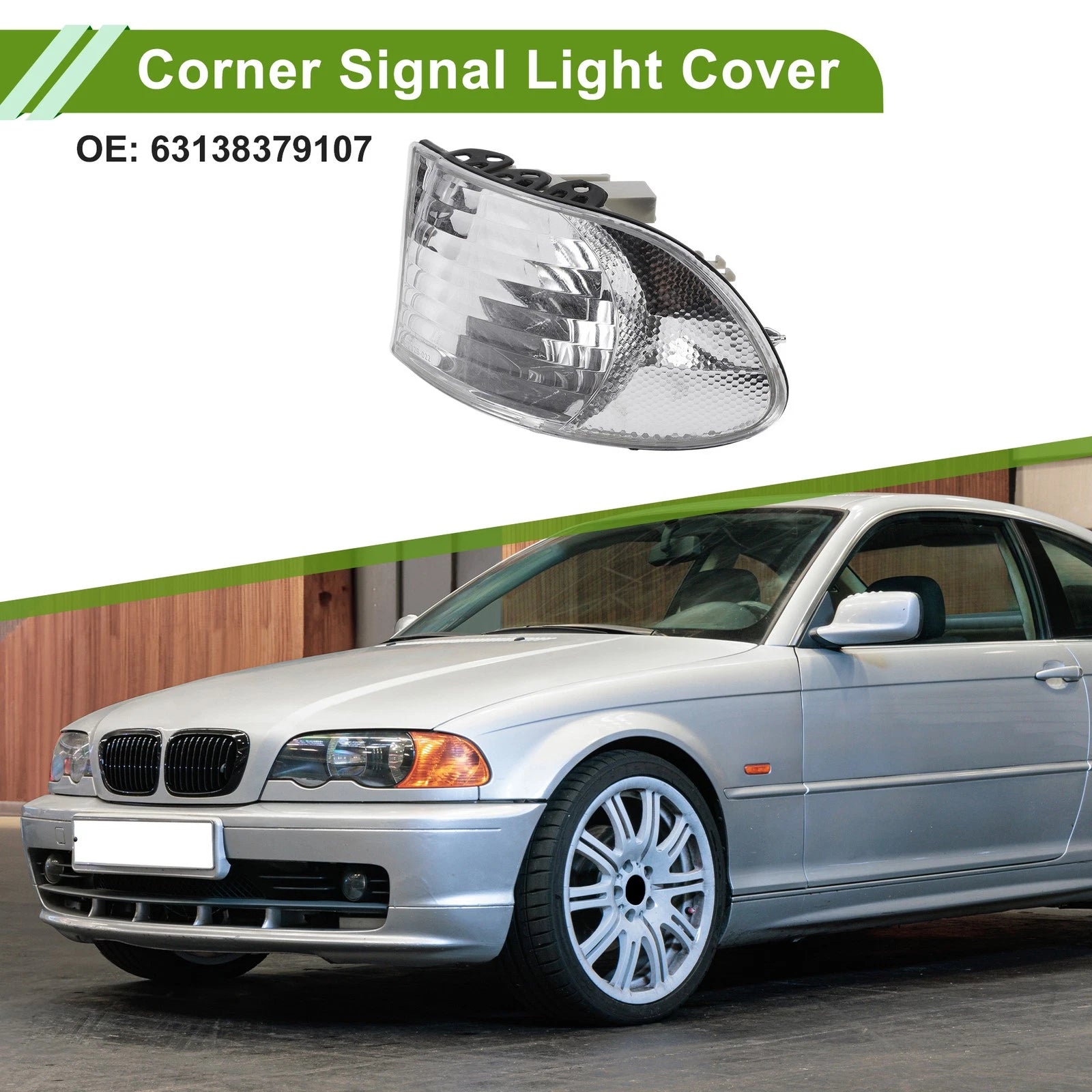 1Pc Left Corner Signal Light Cover for BMW 7 Series (1999–2001) No. 63138379107