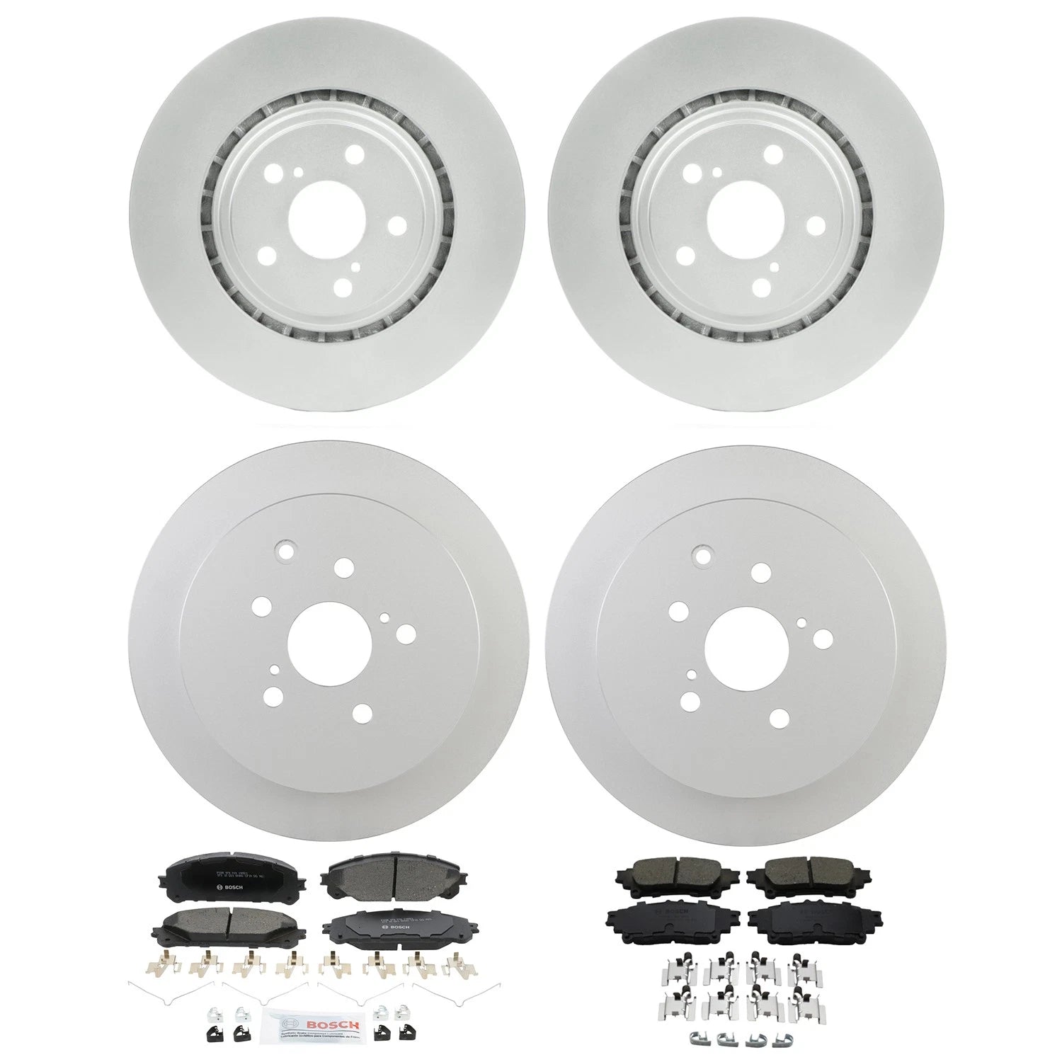 Bosch QuietCast Brake Pad Kit for RX450h Sienna (2010–2021)