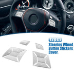 Set of 12 Steering Wheel Button Stickers for Mercedes Benz 