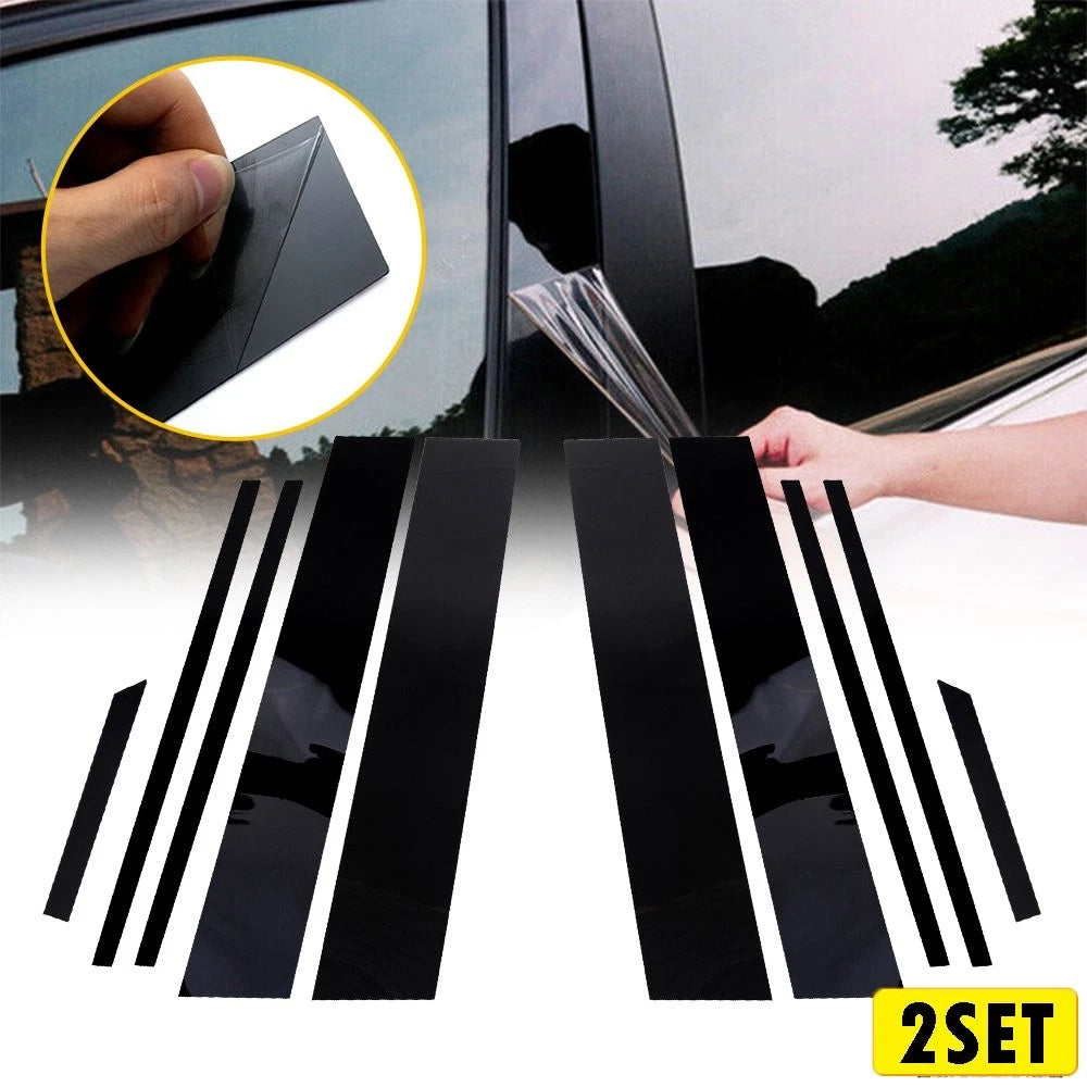 20pc Black Gloss Pillar Posts Door Trim Window for Toyota RAV4 (2019–2021)