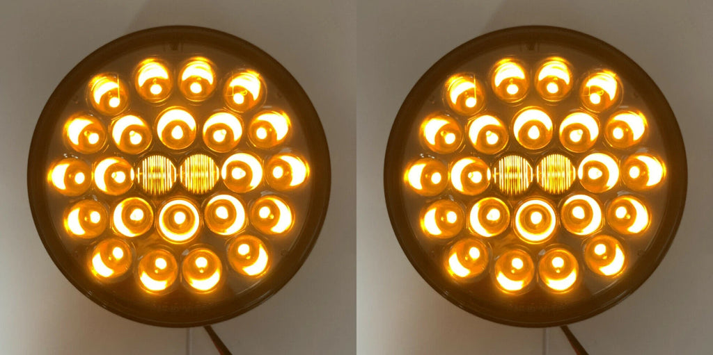 4 Inch Round Pearl Amber LED Park Light Replacement for Toyota Hilux (2015–2020)