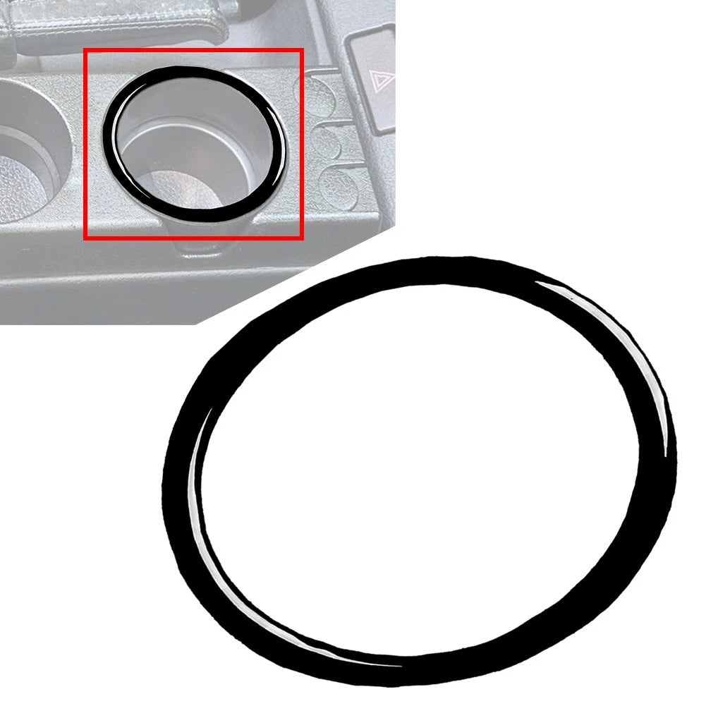 Water Cup Holder Ring Cover Trim for BMW 3 Series E36 (1994–1996) Piano Black