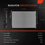 Radiator for Chevrolet Malibu, Buick LaCrosse (2016-2019)