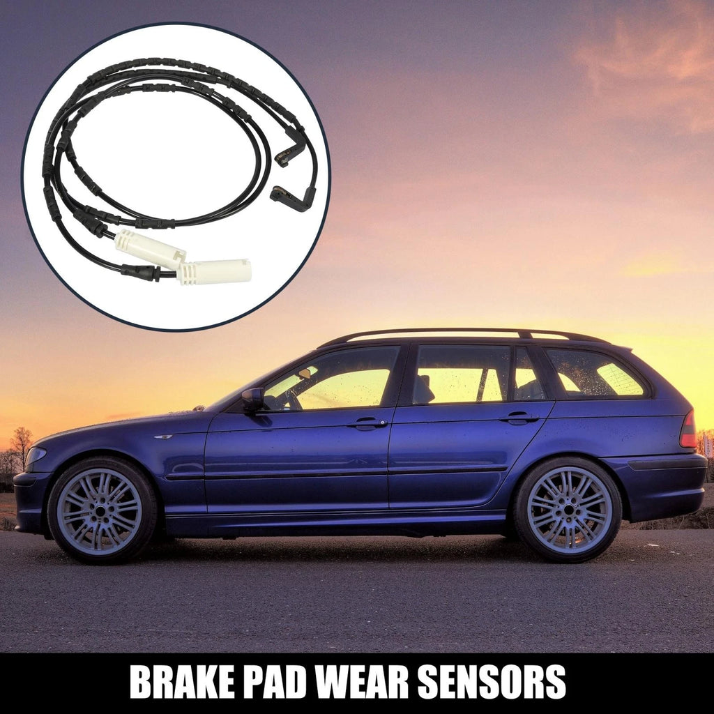 2X Rear Brake Pad Wear Sensor for BMW 335i (2007–2009) 34356762253 34356789445