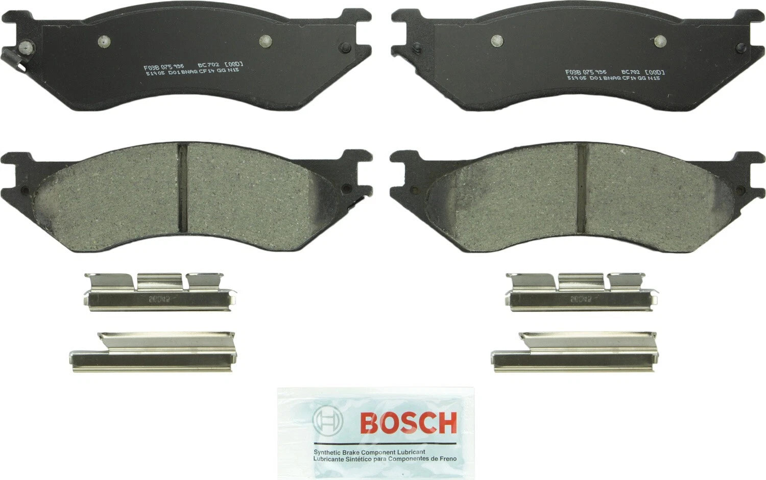 Bosch QuietCast Ceramic Brake Pads with Hardware for