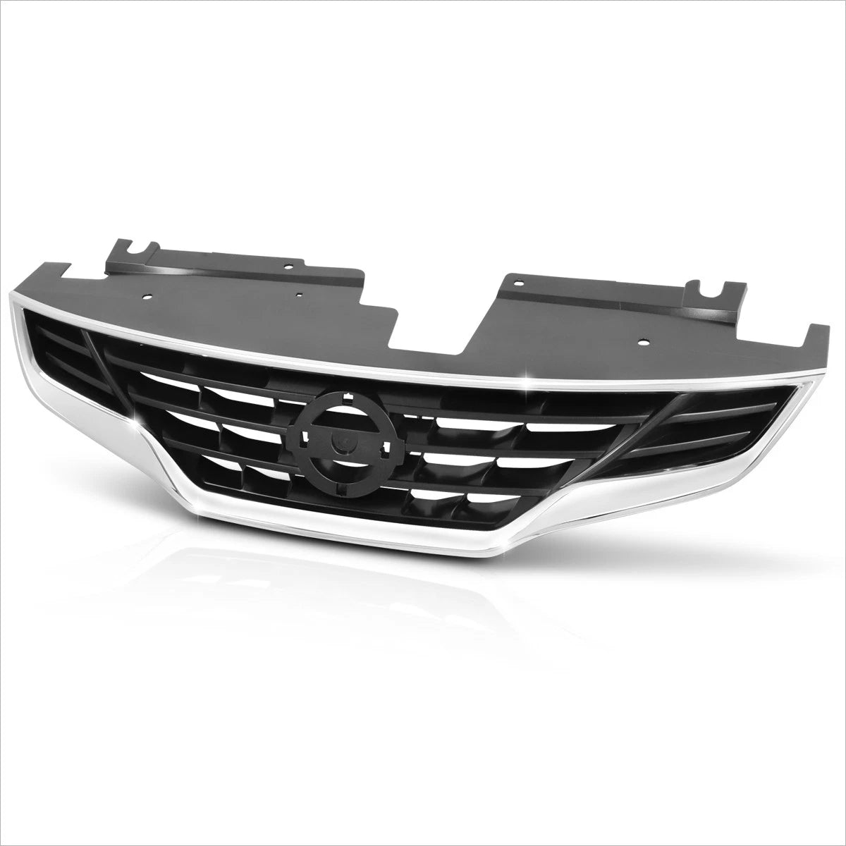 Chrome Frame Meshed Insert Grille w/Badge Slot for Nissan Altima Coupe (2010–2013)