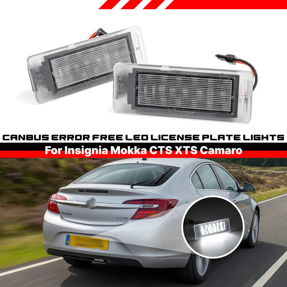 2X LED License Plate Light Lamp for Cadillac CTS XTS Chevy Corvette Buick GMC