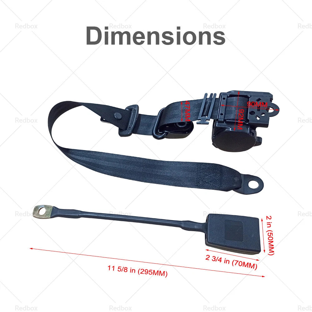 3 Point Retractable Safety Seat Belt for Truck SUV (2002–2019)