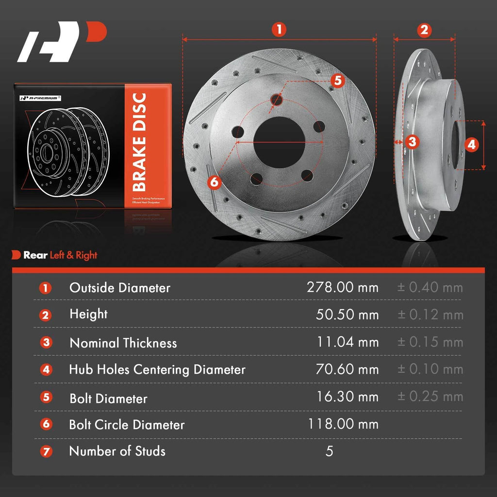 Drilled Brake Rotors for Chevrolet Impala (2000-2005)