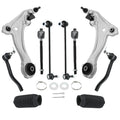10pcs Front Suspension Kit Control Arms Tie Rods for Nissan Maxima (2009–2014)