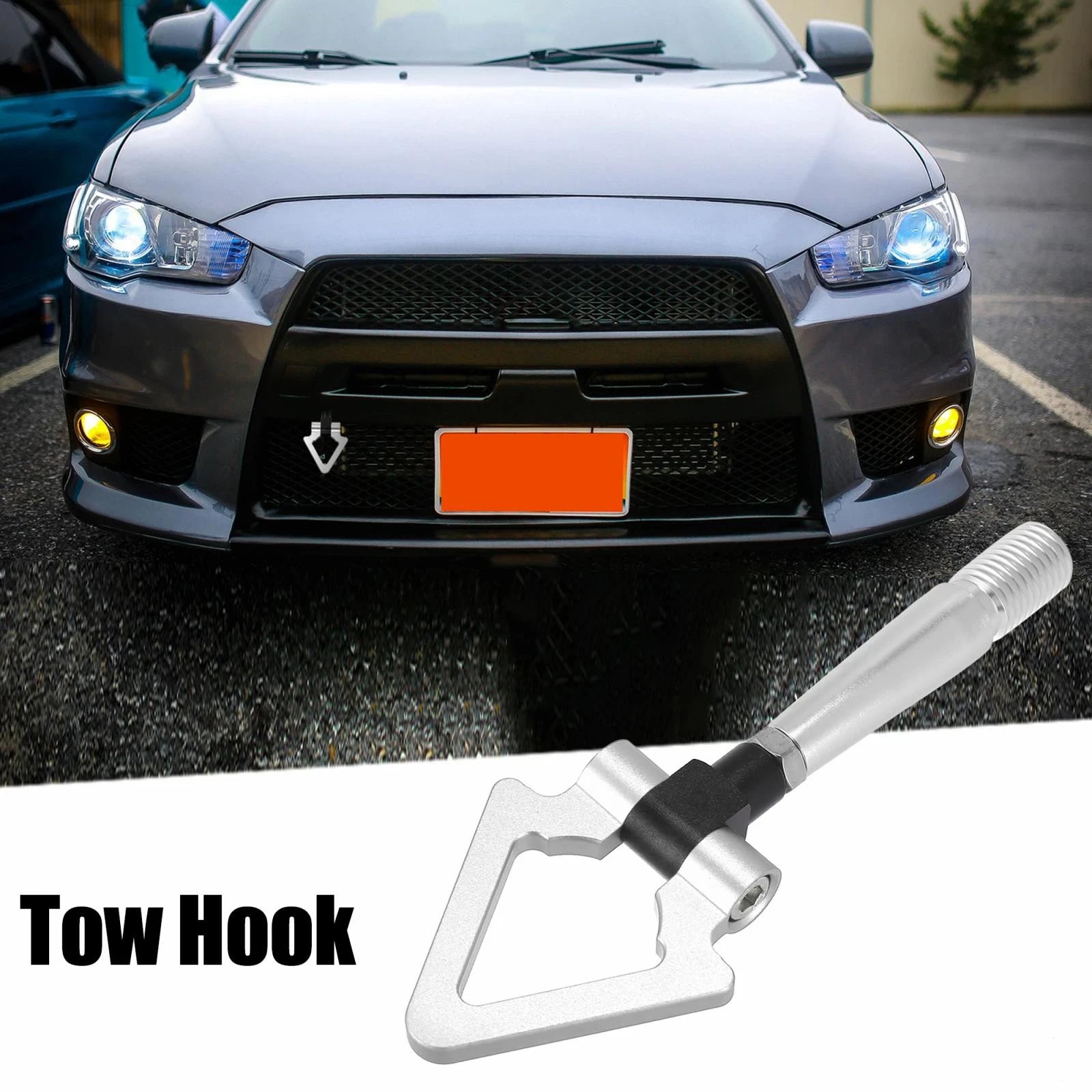 Tow Hook for Mitsubishi Lancer EVO X (2008–2015) - Silver Tone