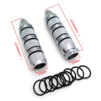 Chrome Bullet Hand Grip for Harley Dyna Low Rider / Honda Shadow 600 VLX (1")