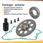 Starter Clutch One Way Bearing Gear & Flywheel Puller Kit for Kawasaki Bayou 220 (1990–2004)