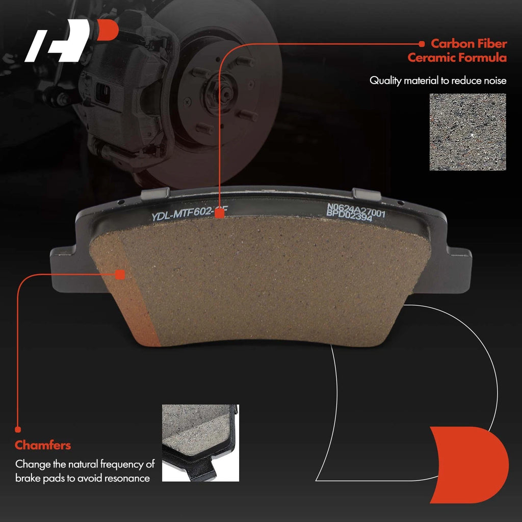 Set of 4 Rear Ceramic Brake Pads for Genesis G80 (2021–2022)