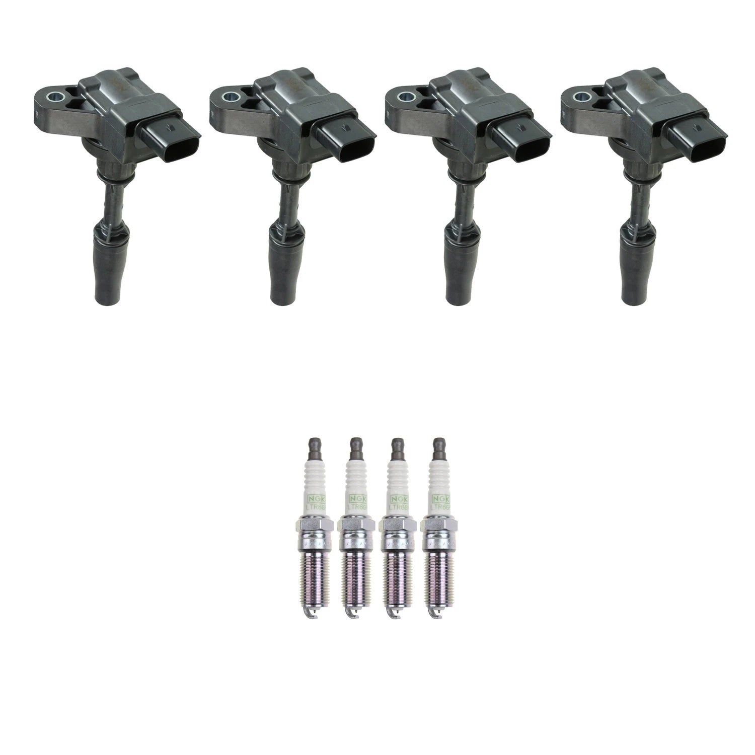 Set of 4 NGK Ignition Coils & Platinum Spark Plugs for Camaro Envision Regal (2016–2023)