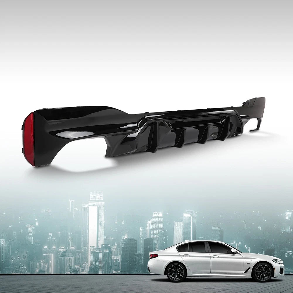Gloss Black Rear Bumper Diffuser for BMW G30 5 Series (2017–2023)