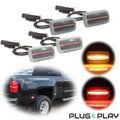 Clear LED Side Fender Marker Lights for Chevy Silverado GMC Sierra (2015–2023)