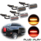 Clear LED Side Fender Marker Lights for Chevy Silverado GMC Sierra (2015–2023)