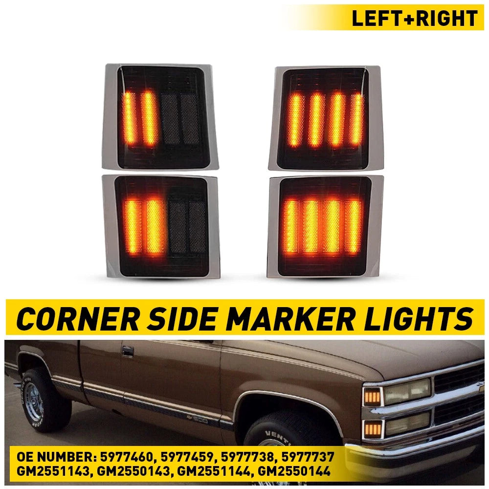 LED Side Corner Marker Lights for Chevrolet C K 1500 2500 3500 (1994–1999)