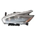 Replacement Driver Side Halogen Headlight Assembly w/Black Bezel