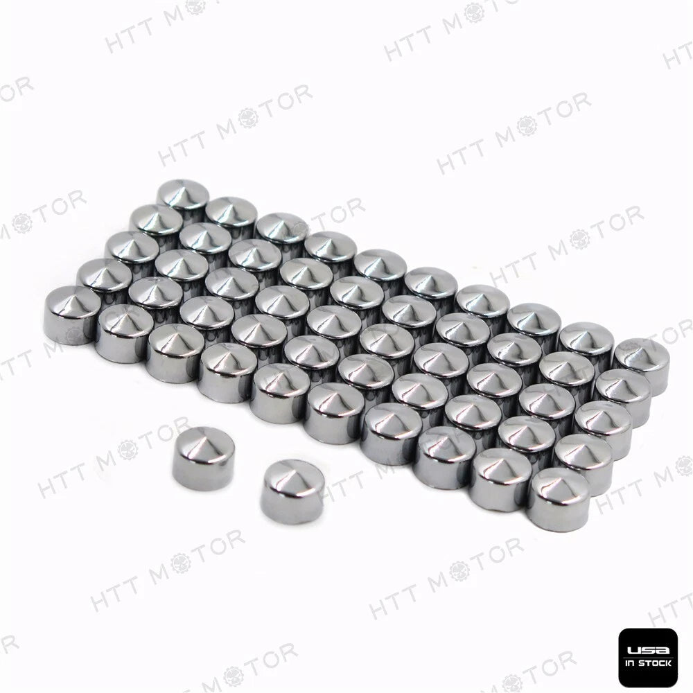 52PCS Chrome Bolt Cap Topper Nut for Harley Sportster (2004–2015)