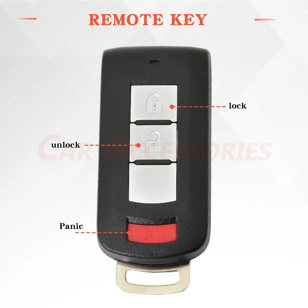 2X Replacement 3 Button Remote Key Fob for Mitsubishi Outlander Sport (2008–2022)
