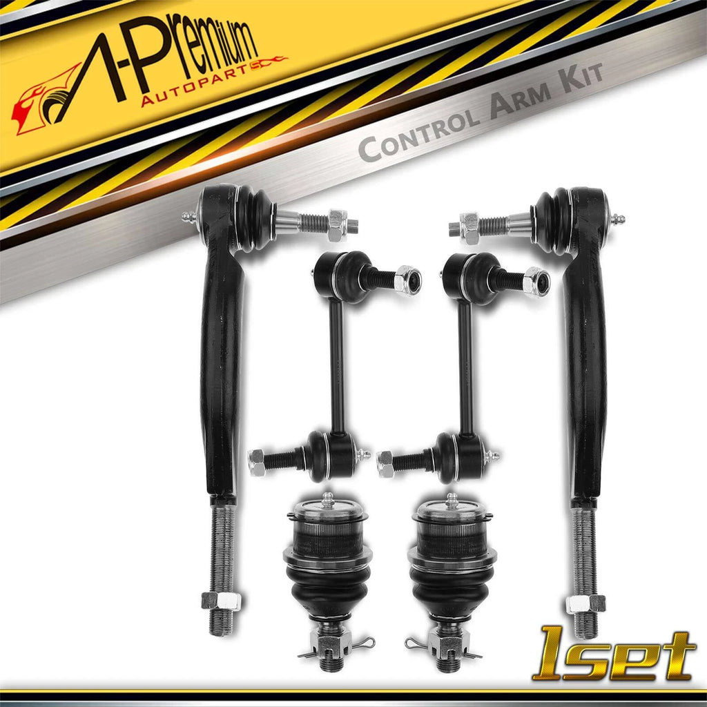 Set of 6 Sway Bar End Links & Tie Rod Ends for Chevy Trailblazer 