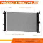 Aluminum Core Cooling Radiator for Ford Fusion MKZ Milan (2010–2012) DPI-13125