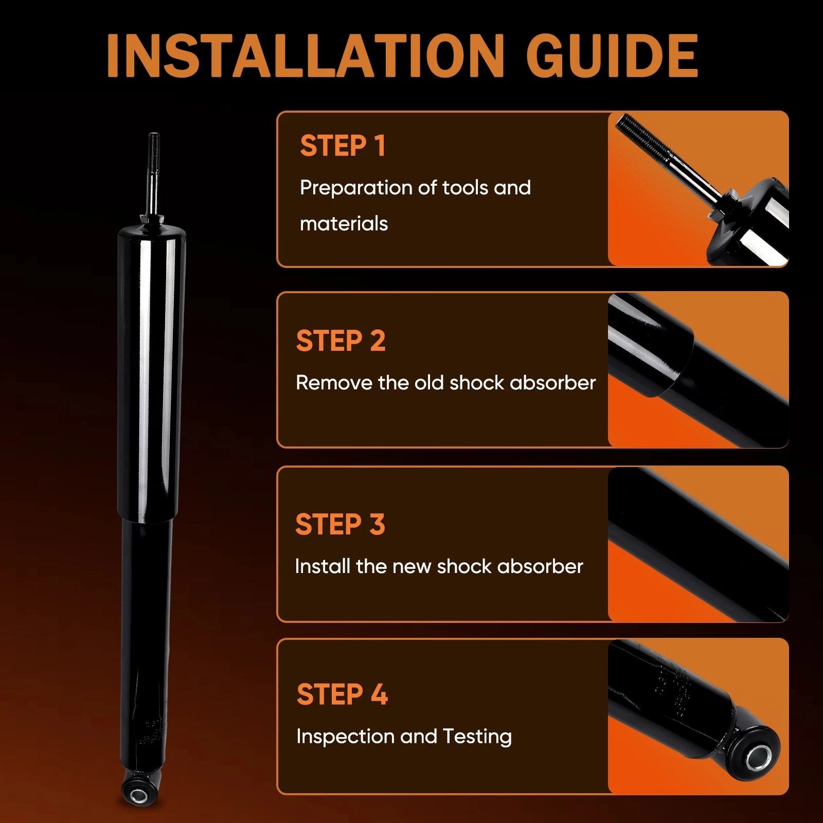 Front Pair Shocks & Struts for Jeep Wrangler (2007-2017)