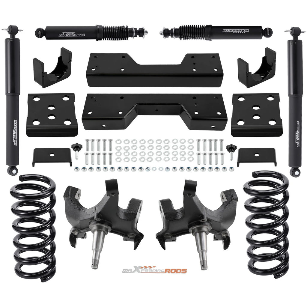 Drop Spindles Kit 4" Front 6" Rear for GMC Sierra Chevrolet Silverado (1988–1998)