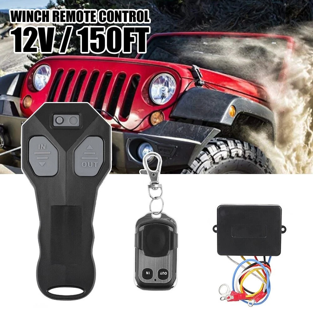12V Wireless Winch Remote Control Switch Kit for ATV SUV UTV (US Version)