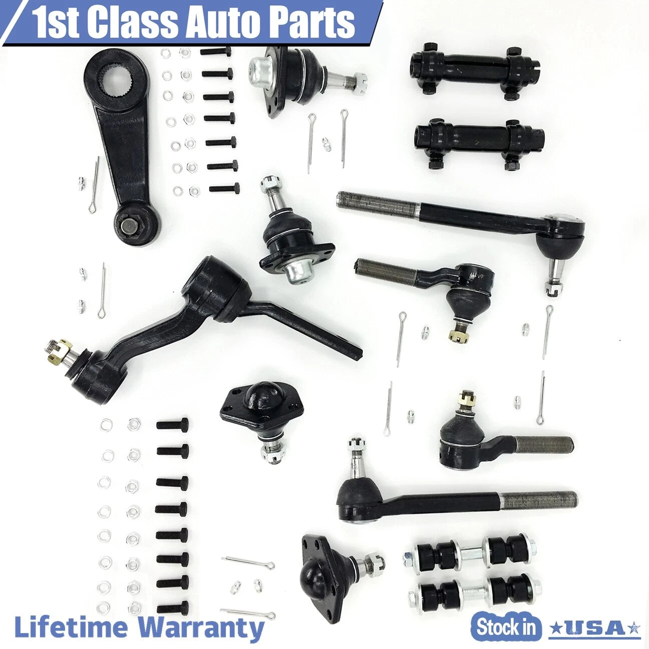 14pc Front Suspension Tie Rods Ball Joints Kit for Chevrolet Blazer S10 (1998–2005)