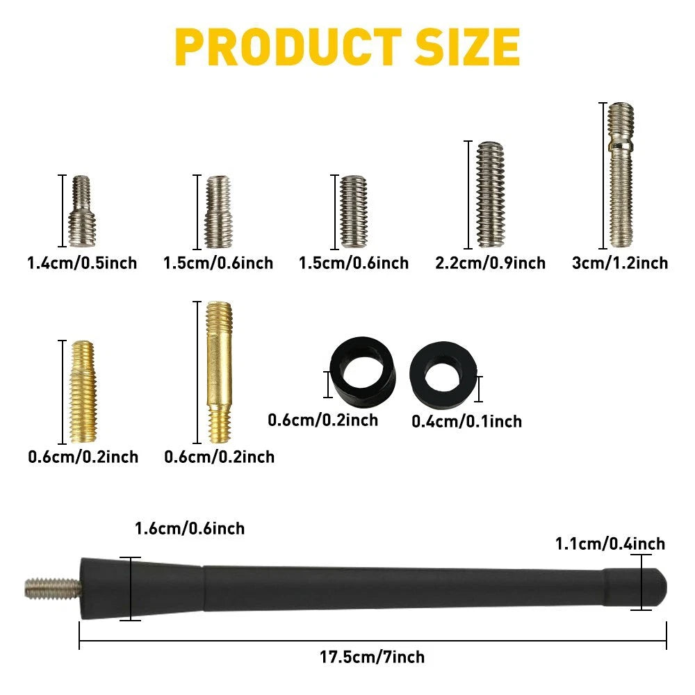 7" Short Antenna Mast for Mitsubishi Outlander (2003–2006) Black AM/FM