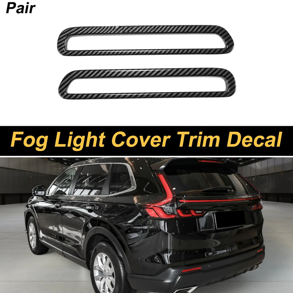 Set of 2 Rear Fog Light Cover Trim for Honda CR-V (2023–2024) Carbon Fiber Black