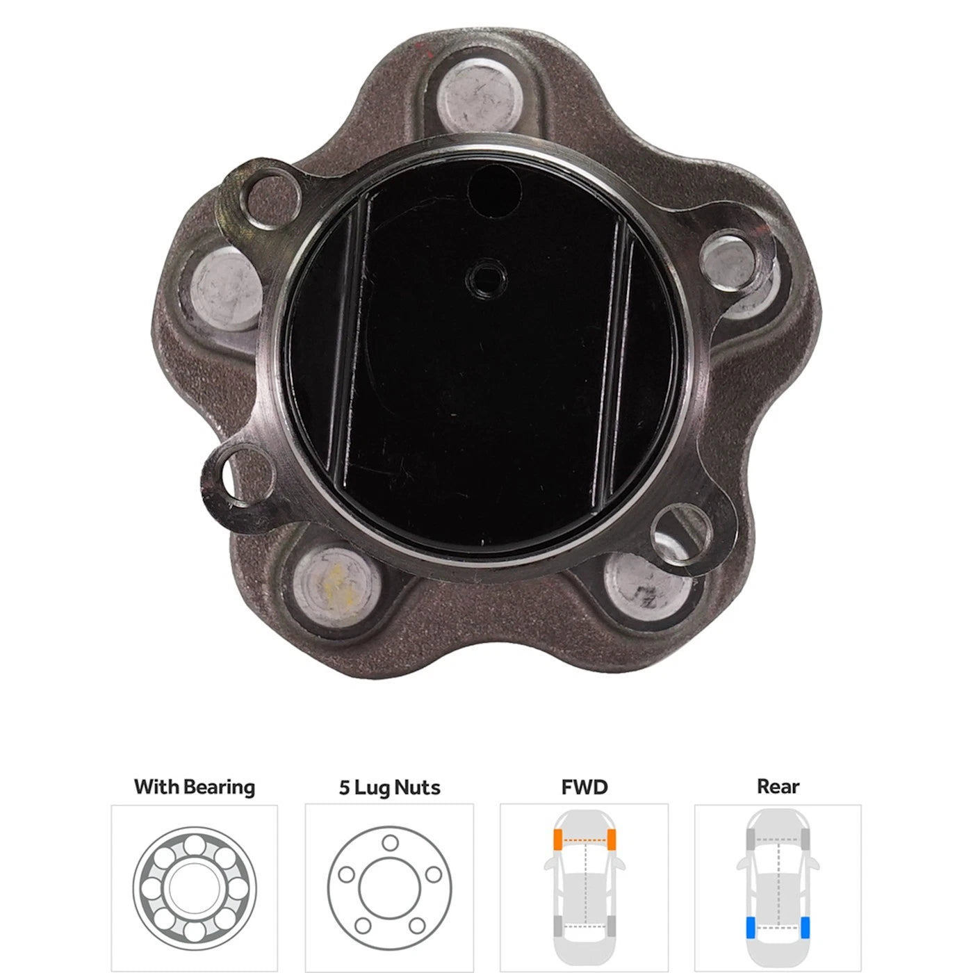 Wheel Hubs for Nissan Rogue (2014–2020) Front & Rear with Bearing FWD