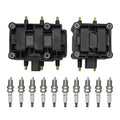 Set of 2 Ignition Coils & 10 Iridium Spark Plugs for Dodge Ram 2500 3500 (1994–1996)