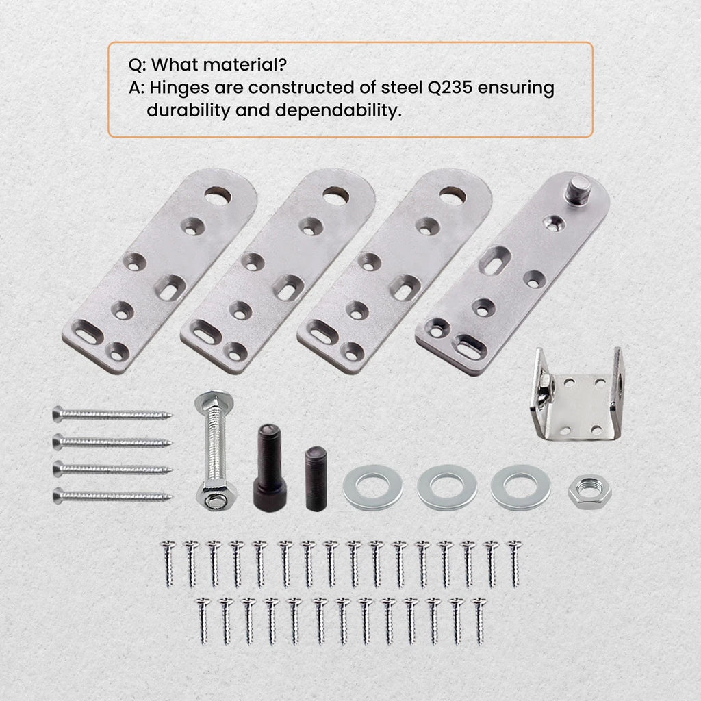 Hidden Bookcase Door Pivot Hinge Kit for Home Use (500 lbs Capacity)