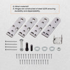 Hidden Bookcase Door Pivot Hinge Kit for Home Use (500 lbs Capacity)