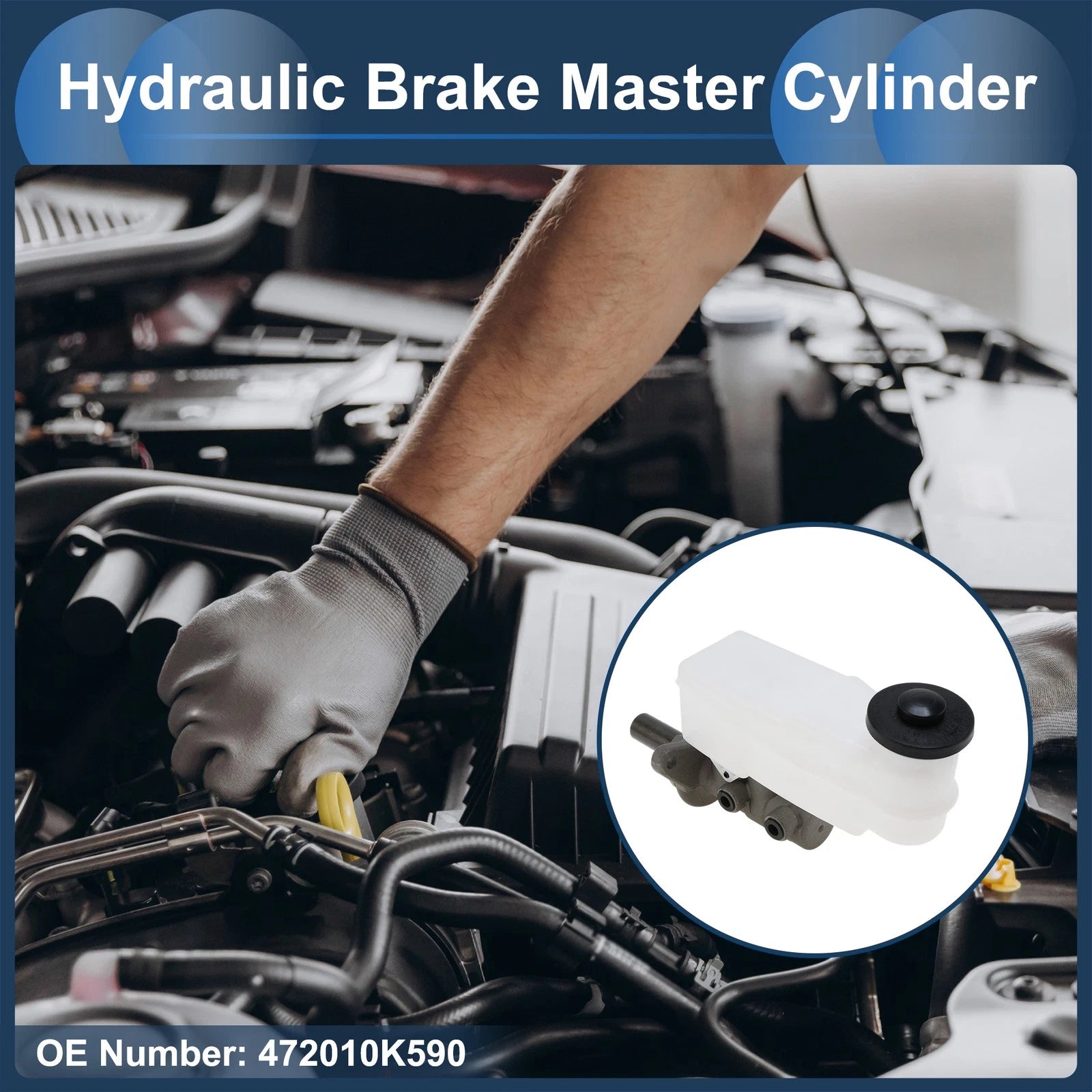 Brake Master Cylinder with Reservoir No. 472010K590 for Toyota Fortuner (2016–2018)
